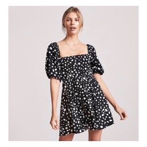 Forever 21 Off-The-Shoulder Polka Dot Mini Dress